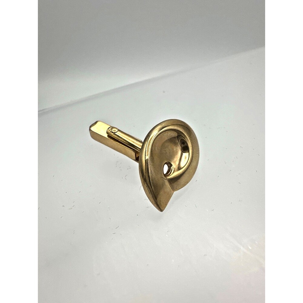 Vintage Swank‎ Gold Tone Abstract Mod Single Cufflink – Mid Century Modern